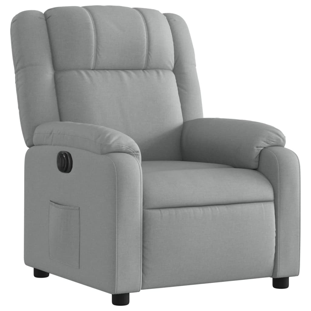 Fauteuil inclinable électrique Gris clair Tissu - XIOS