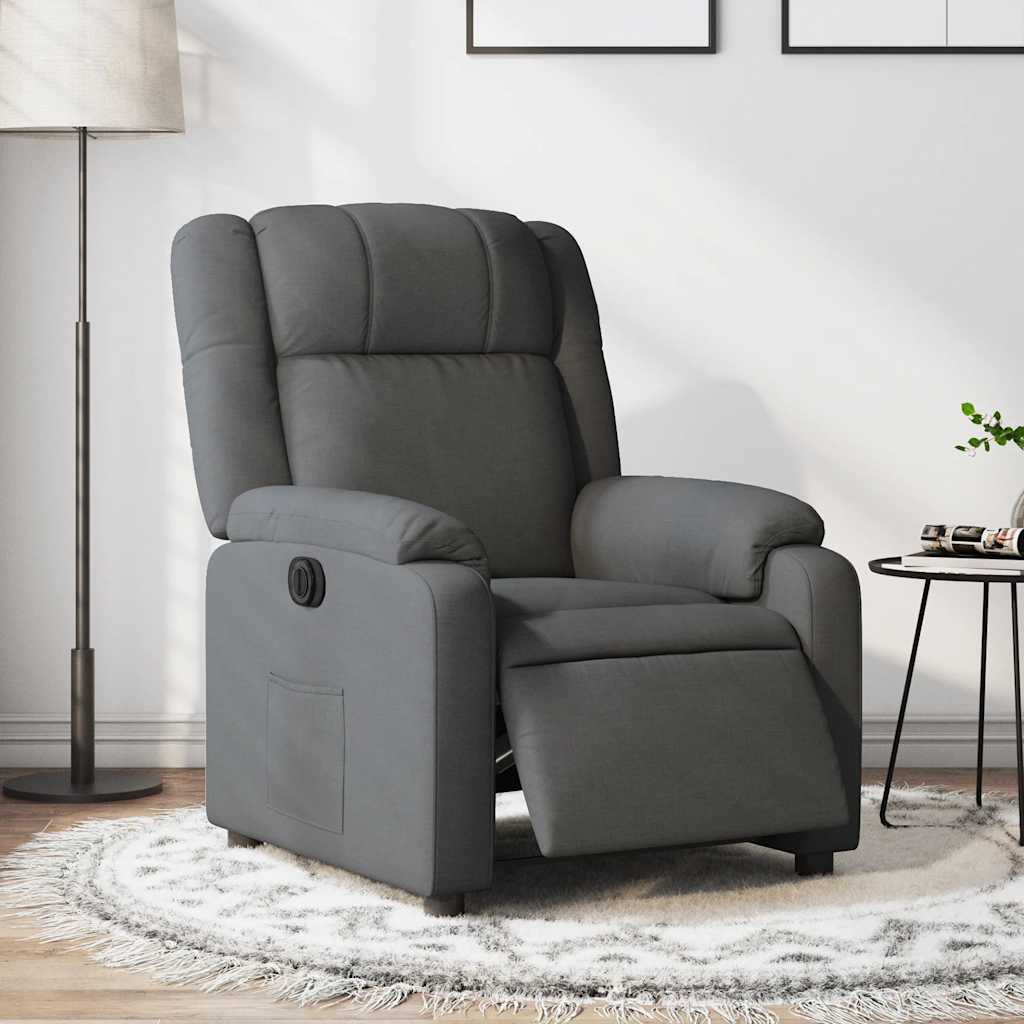 Fauteuil inclinable électrique Gris foncé Tissu - XIOS