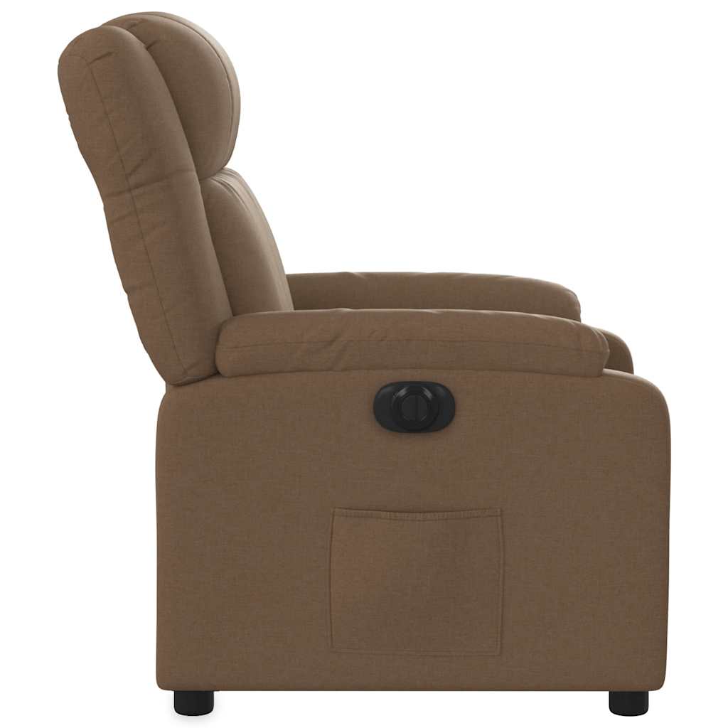 Fauteuil inclinable électrique Marron Tissu - XIOS