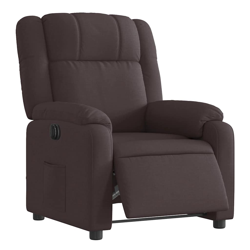 Fauteuil inclinable électrique Marron foncé Tissu - XIOS