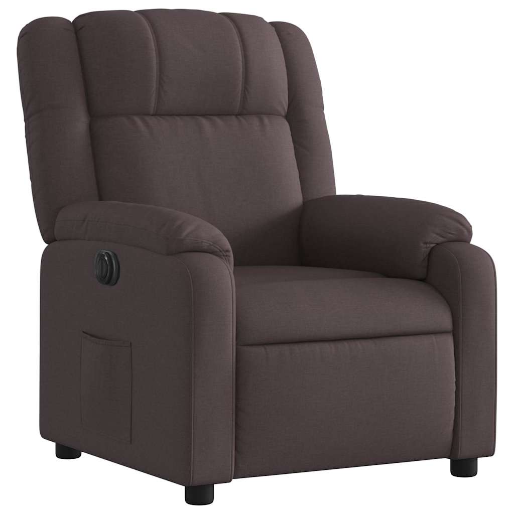 Fauteuil inclinable électrique Marron foncé Tissu - XIOS