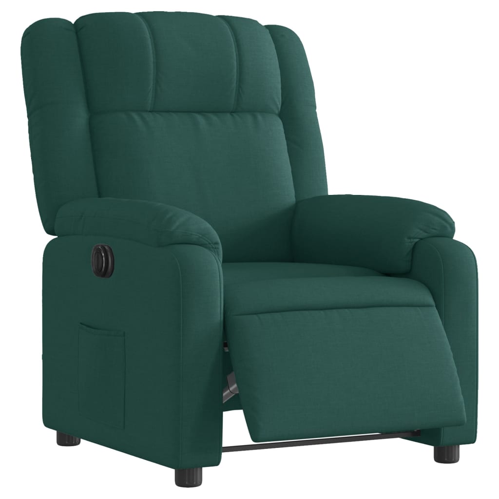 Fauteuil inclinable électrique Vert foncé Tissu - XIOS