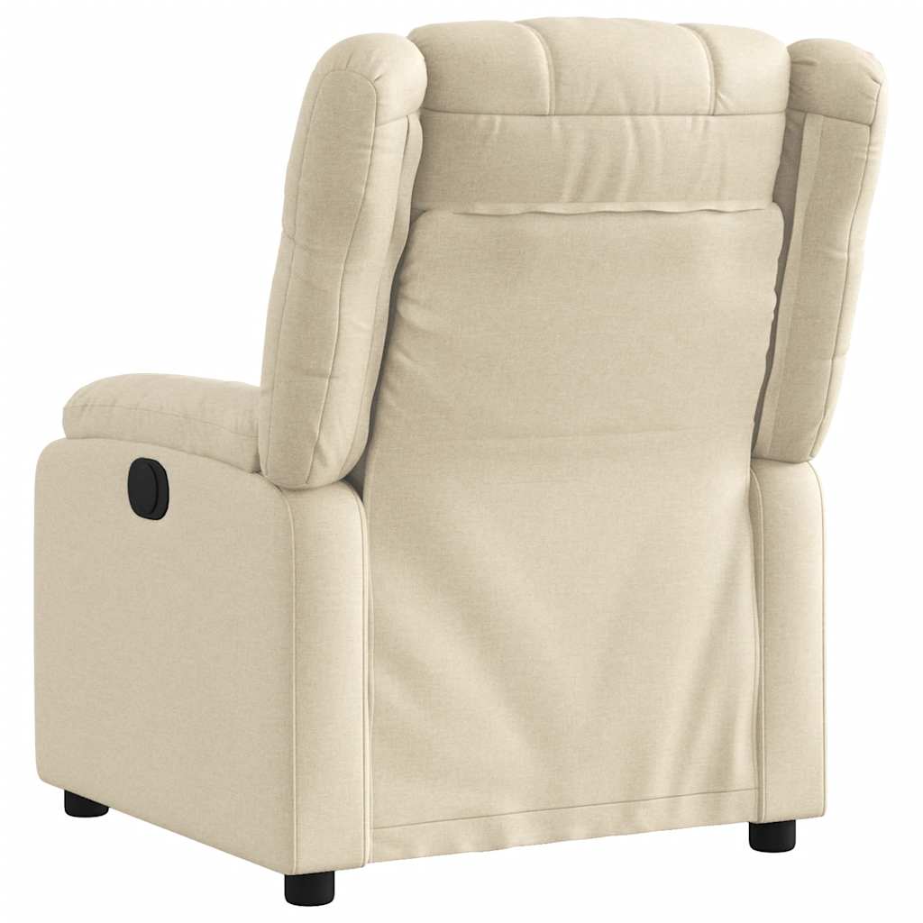 Fauteuil inclinable électrique Crème Tissu - XIOS