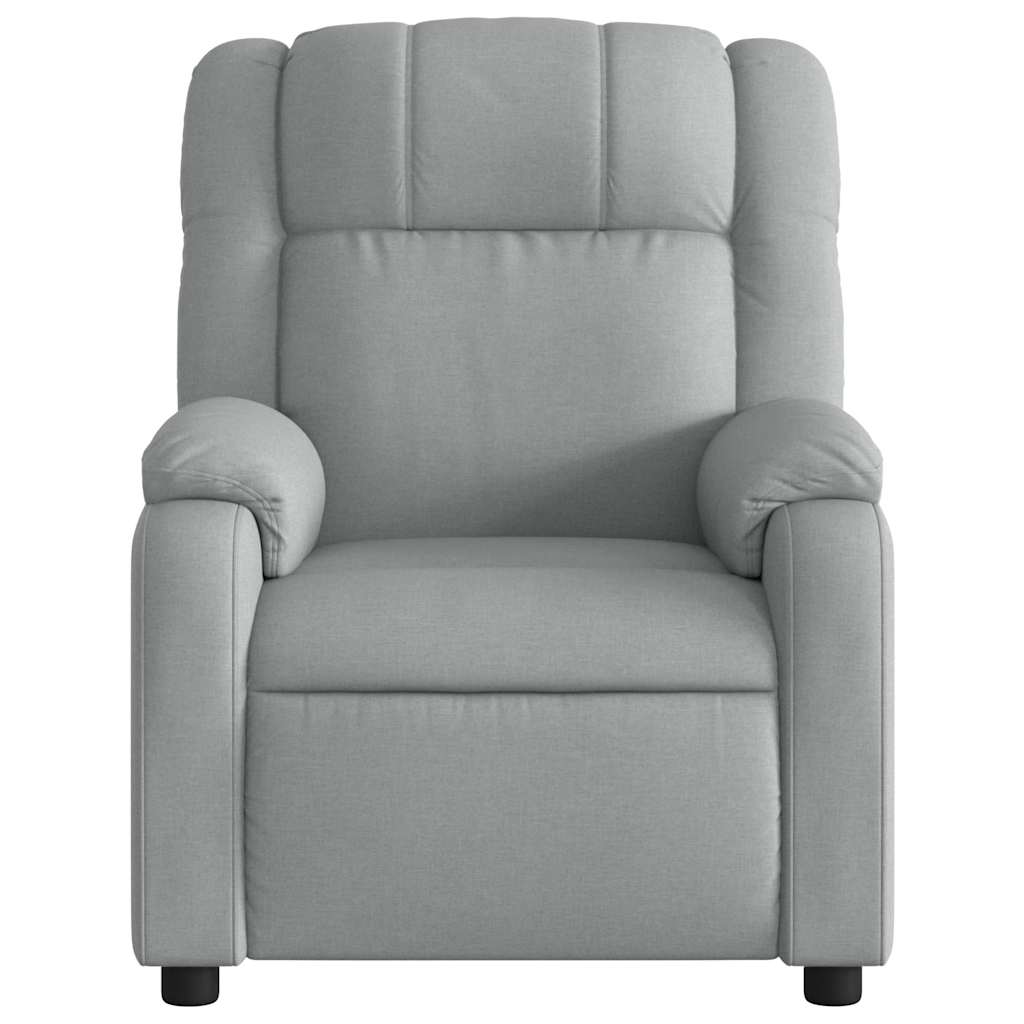 Fauteuil de massage inclinable électrique gris clair tissu - XIOS
