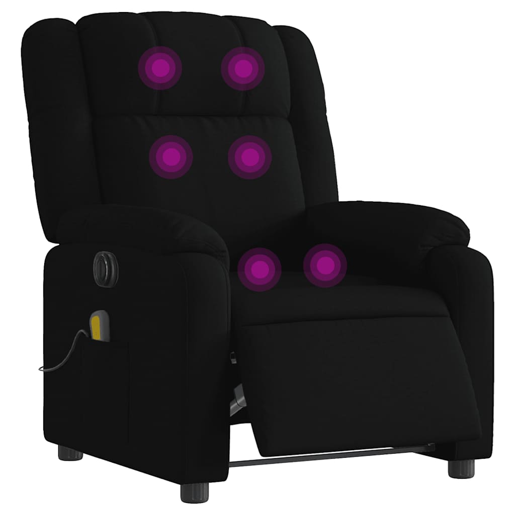 Fauteuil de massage inclinable électrique Noir Tissu - XIOS