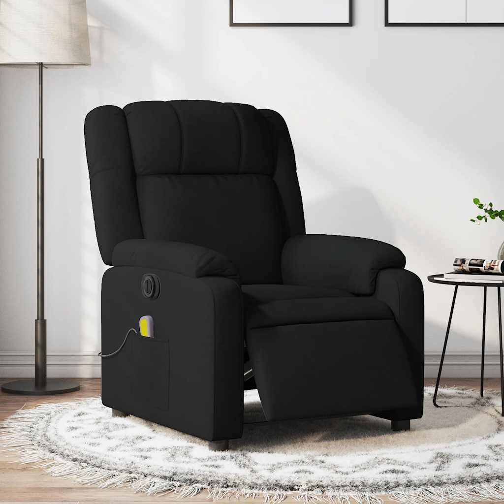Fauteuil de massage inclinable électrique Noir Tissu - XIOS