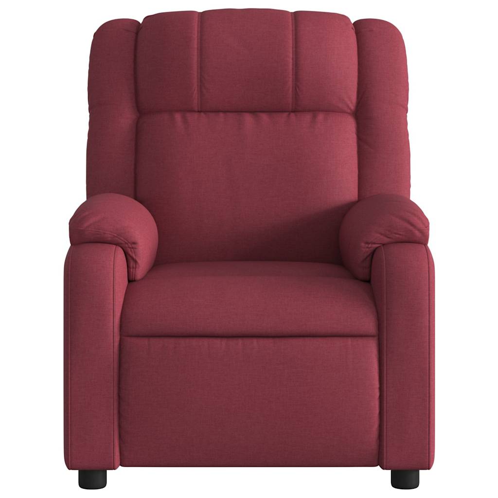 Fauteuil de massage inclinable électrique Rouge bordeaux Tissu - XIOS