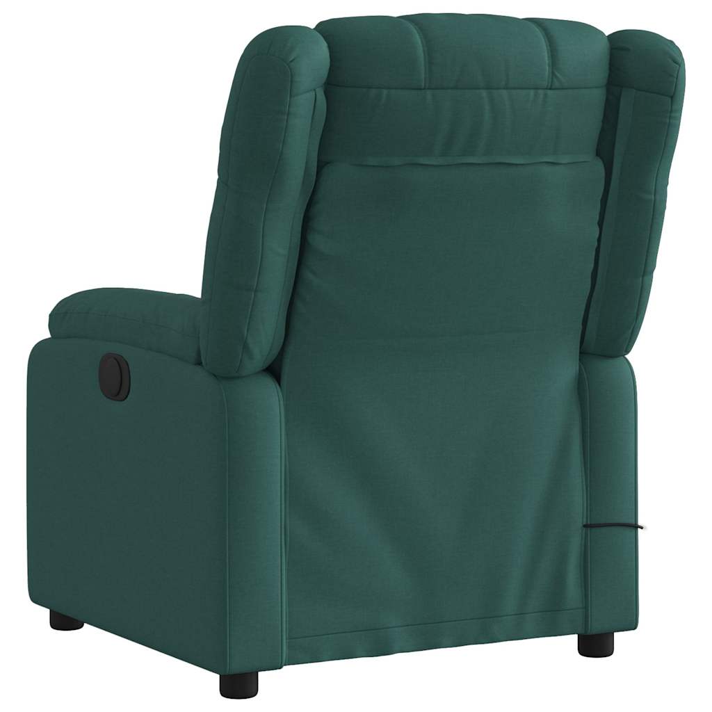 Fauteuil de massage inclinable électrique Vert foncé Tissu - XIOS
