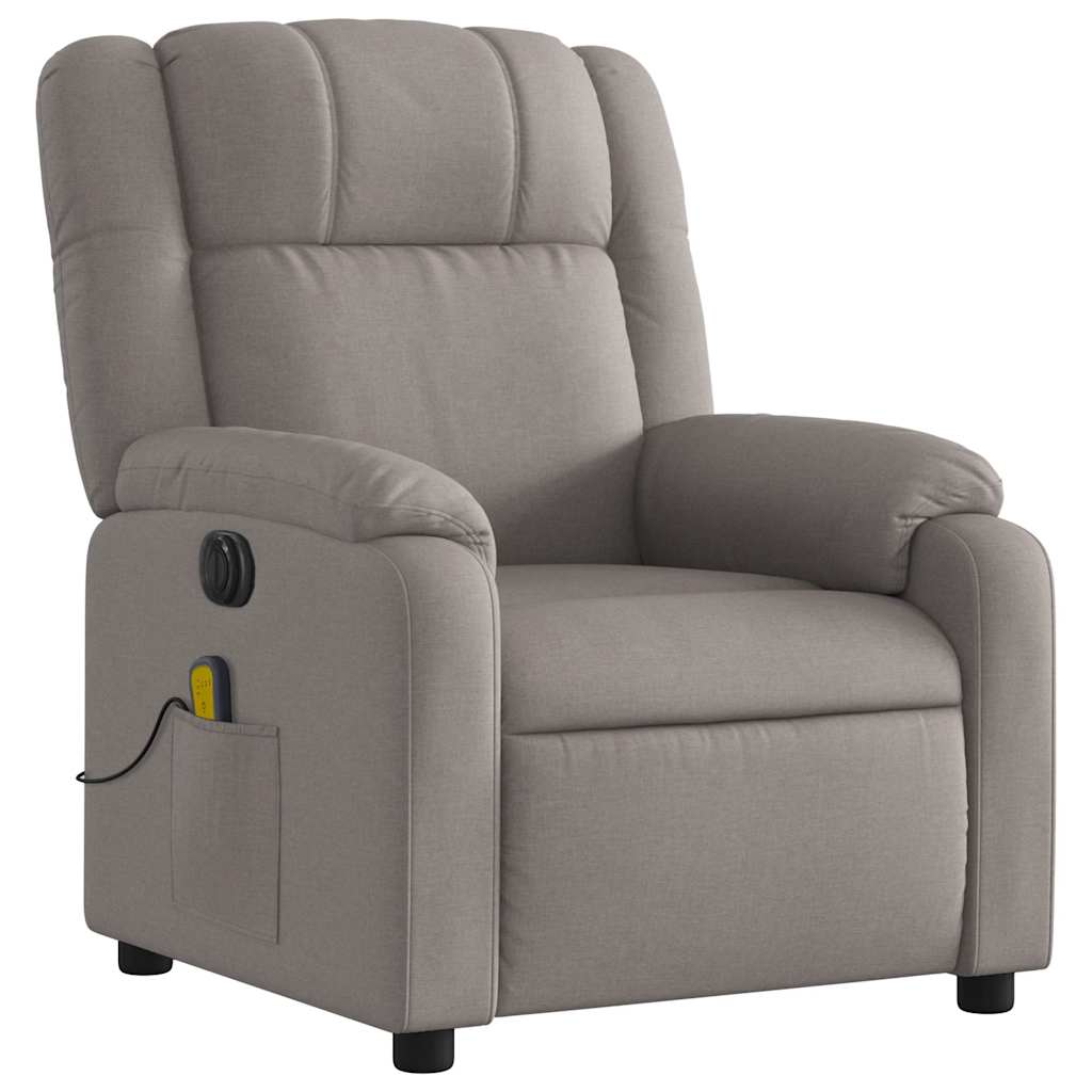 Fauteuil de massage inclinable électrique Taupe Tissu - XIOS