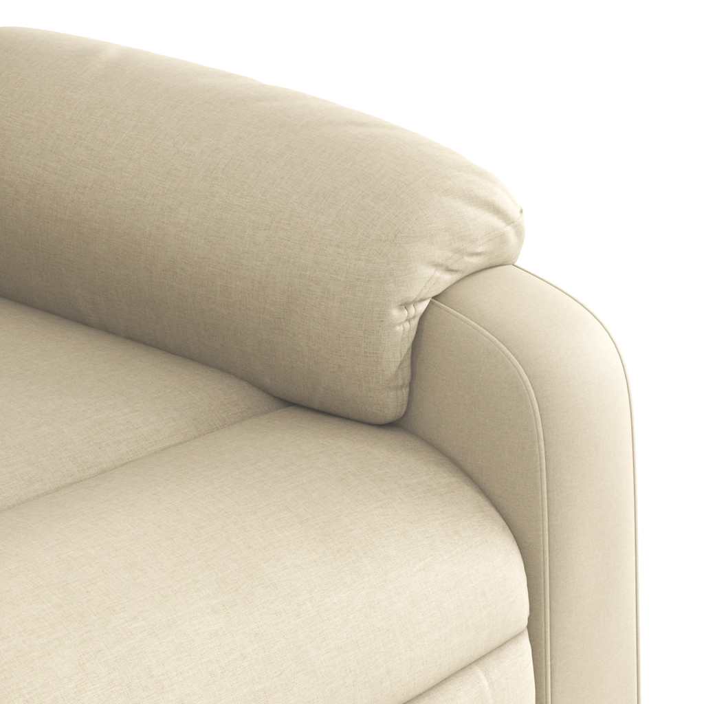 Fauteuil inclinable de massage électrique crème tissu - XIOS