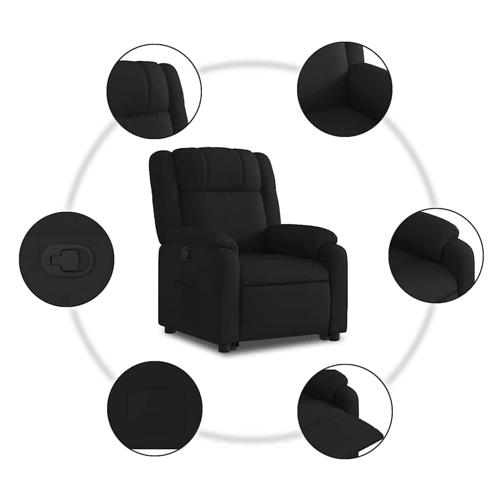 Fauteuil inclinable noir tissu - XIOS