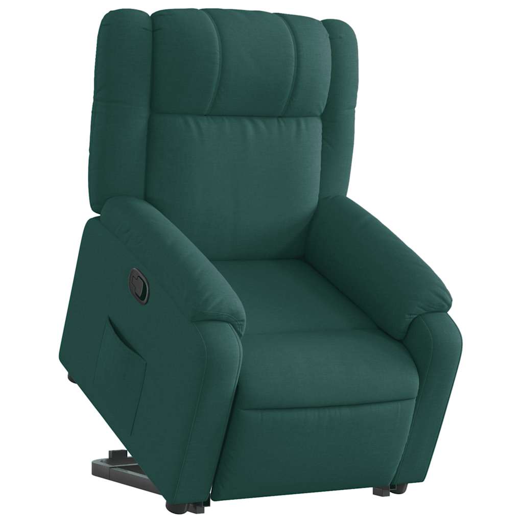 Fauteuil inclinable vert foncé tissu - XIOS