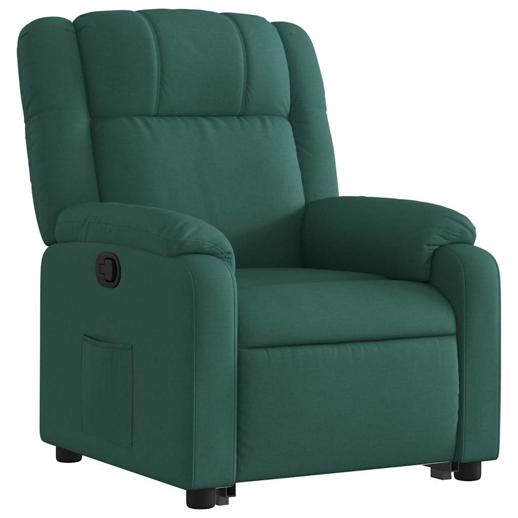 Fauteuil inclinable vert foncé tissu - XIOS
