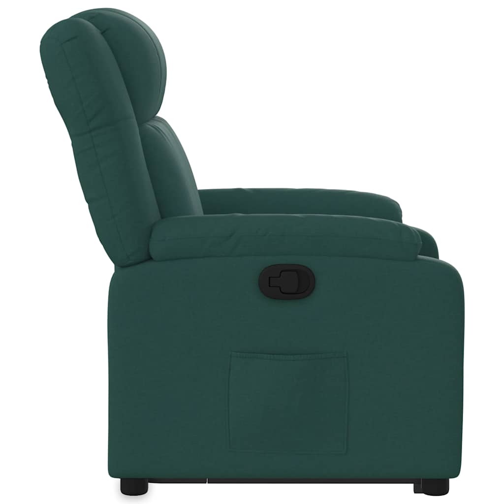 Fauteuil inclinable vert foncé tissu - XIOS