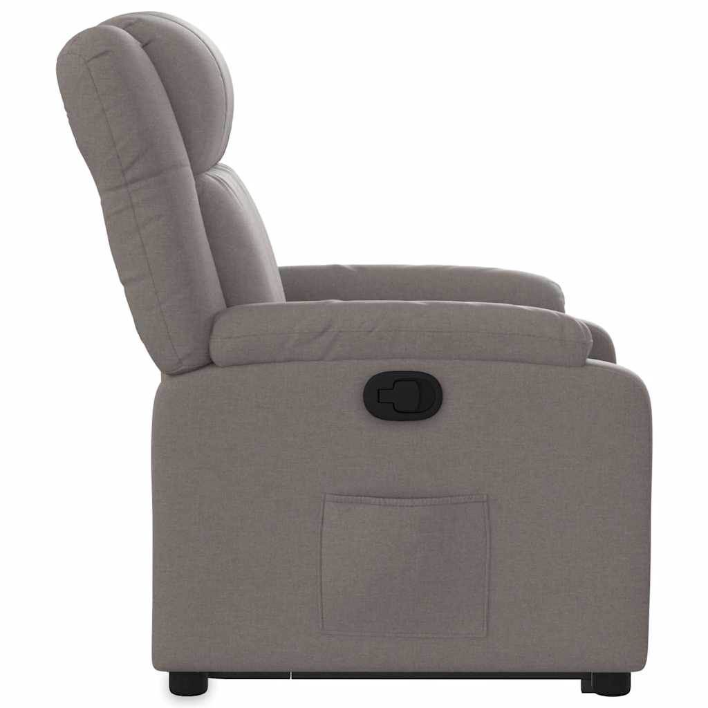 Fauteuil inclinable taupe tissu - XIOS