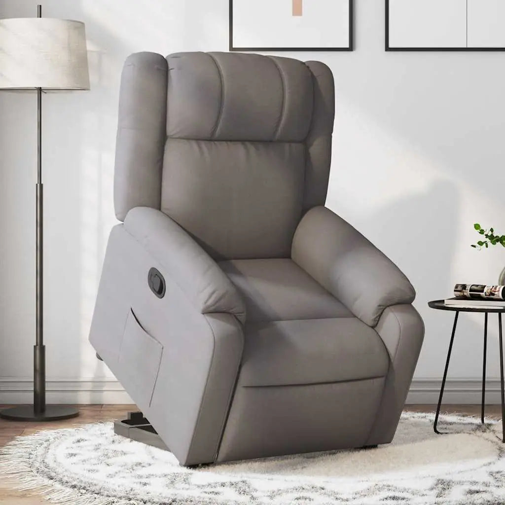 Fauteuil inclinable taupe tissu - XIOS