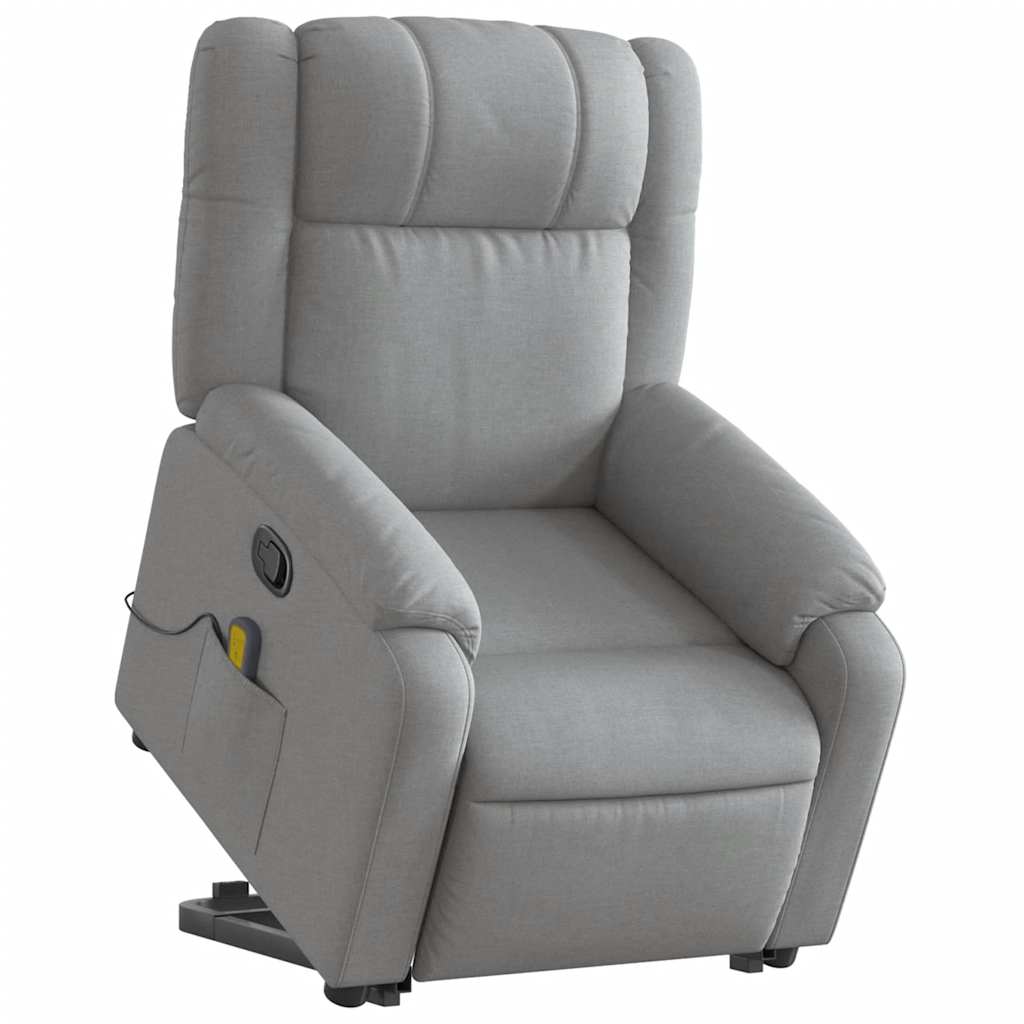 Fauteuil de massage inclinable Gris clair Tissu - XIOS