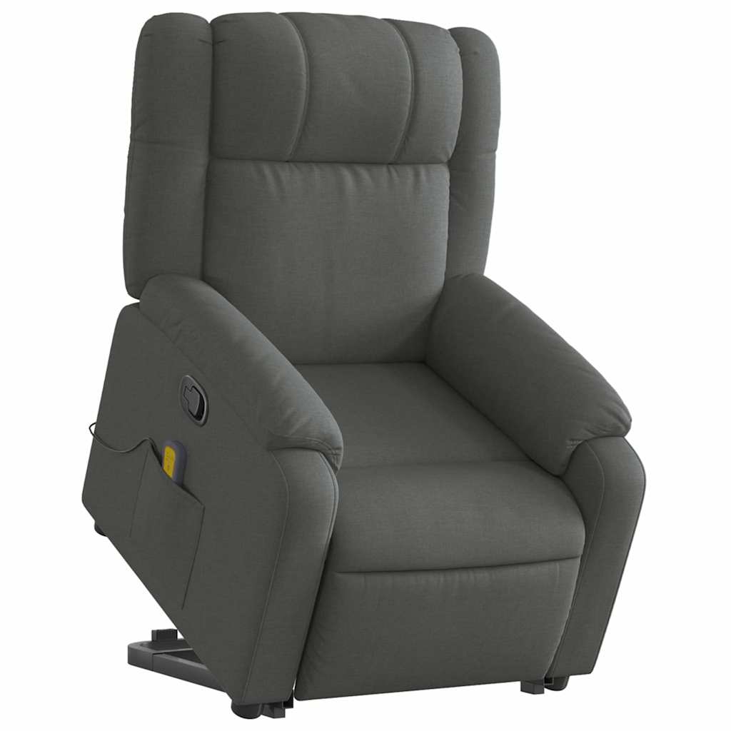 Fauteuil de massage inclinable Gris foncé Tissu - XIOS