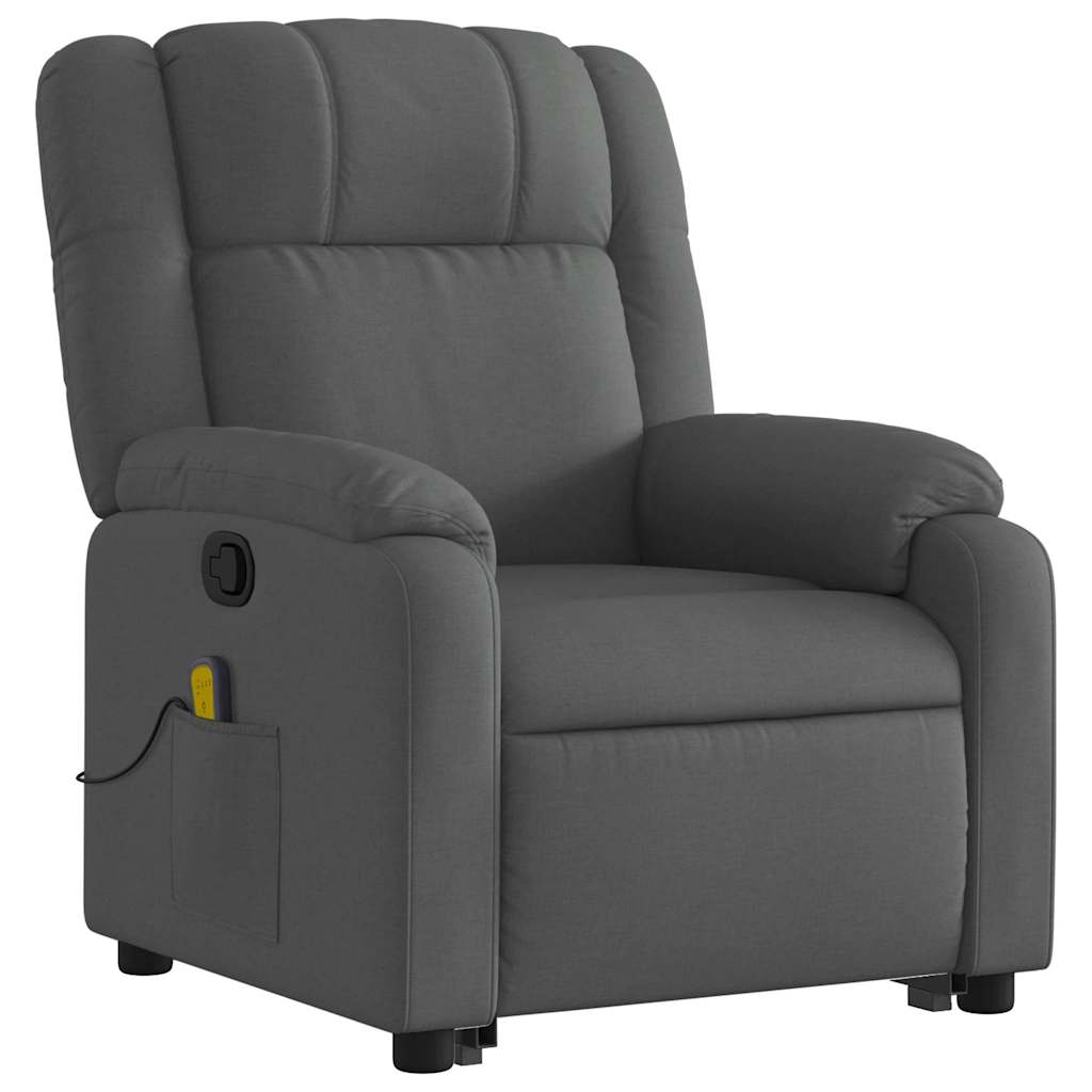 Fauteuil de massage inclinable Gris foncé Tissu - XIOS