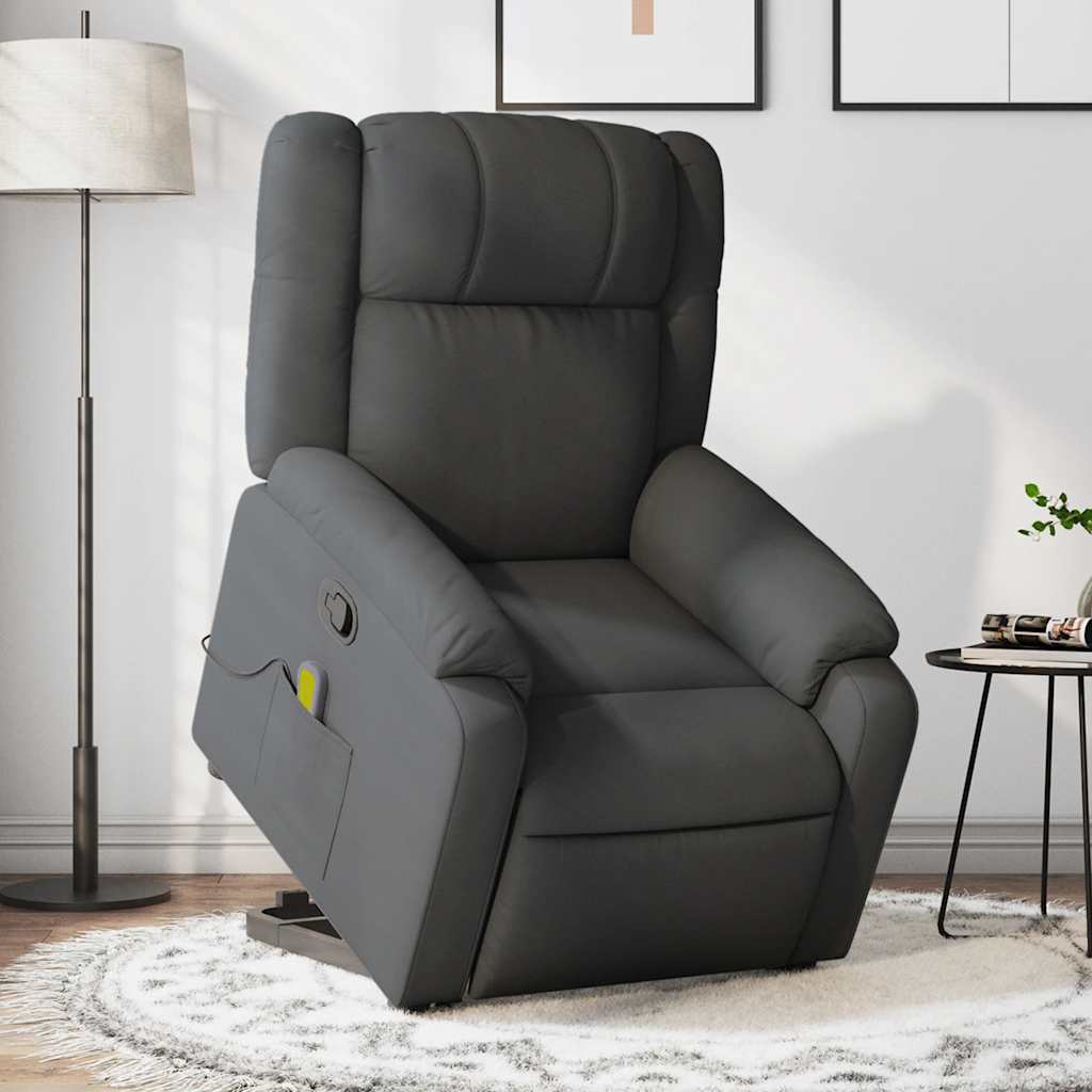 Fauteuil de massage inclinable Gris foncé Tissu - XIOS