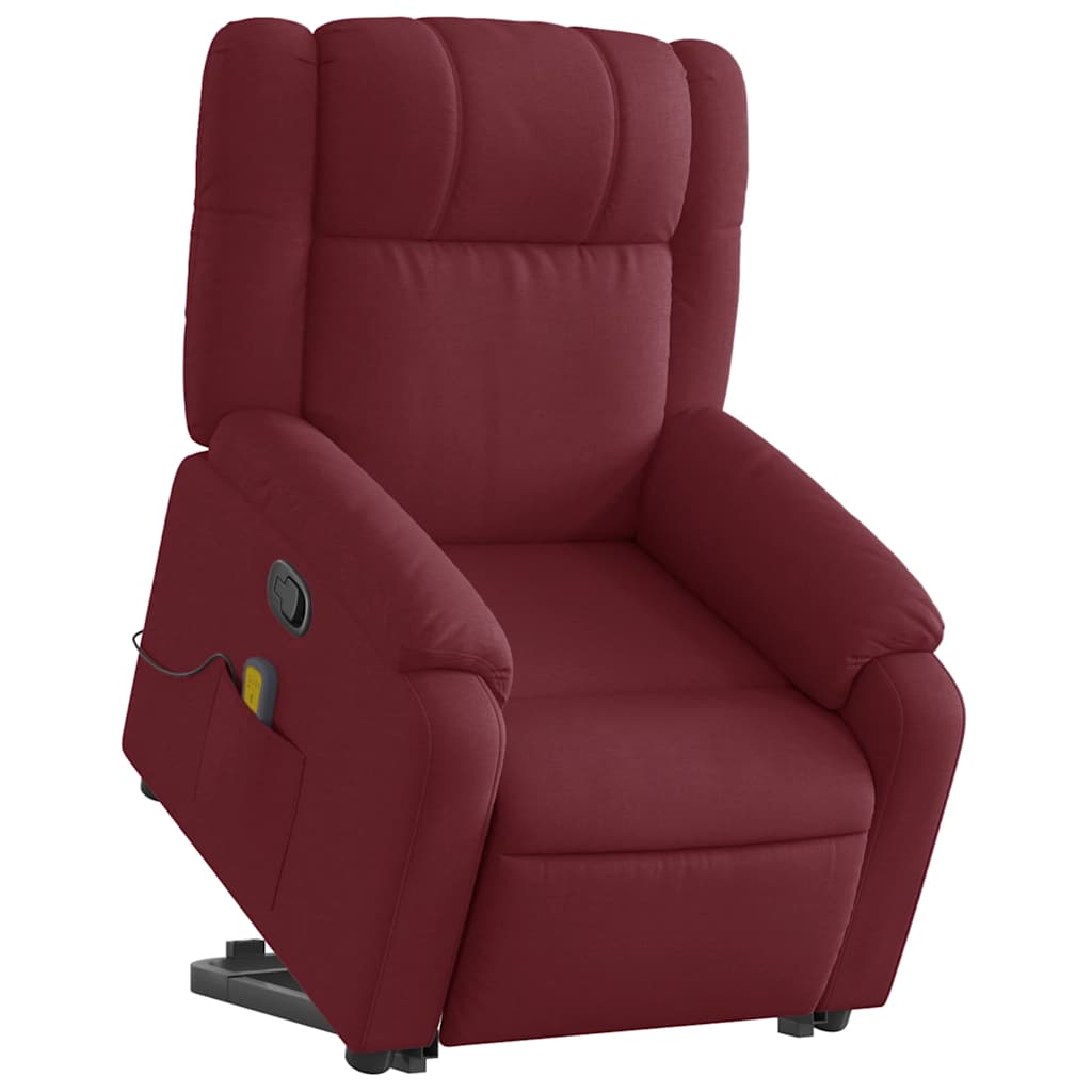 Fauteuil inclinable de massage Rouge bordeaux Tissu - XIOS