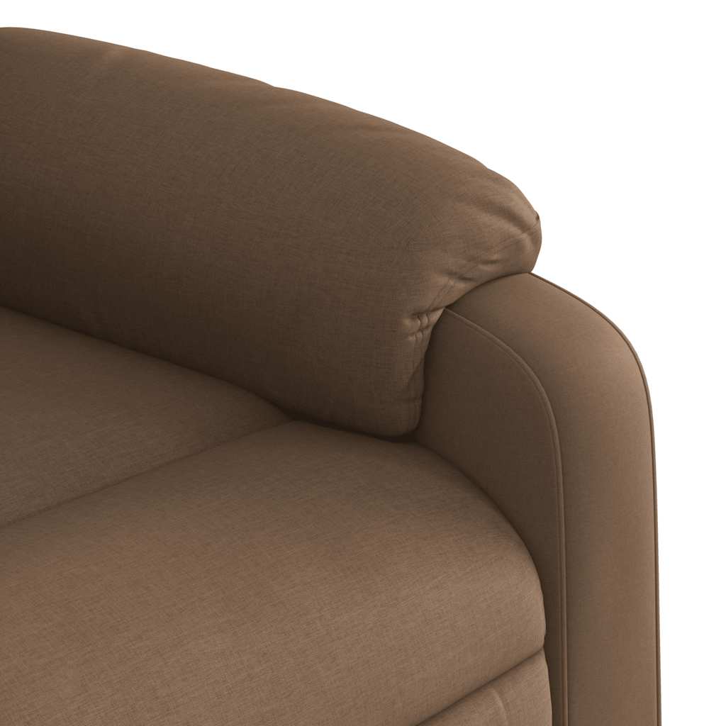 Fauteuil de massage inclinable Marron Tissu
