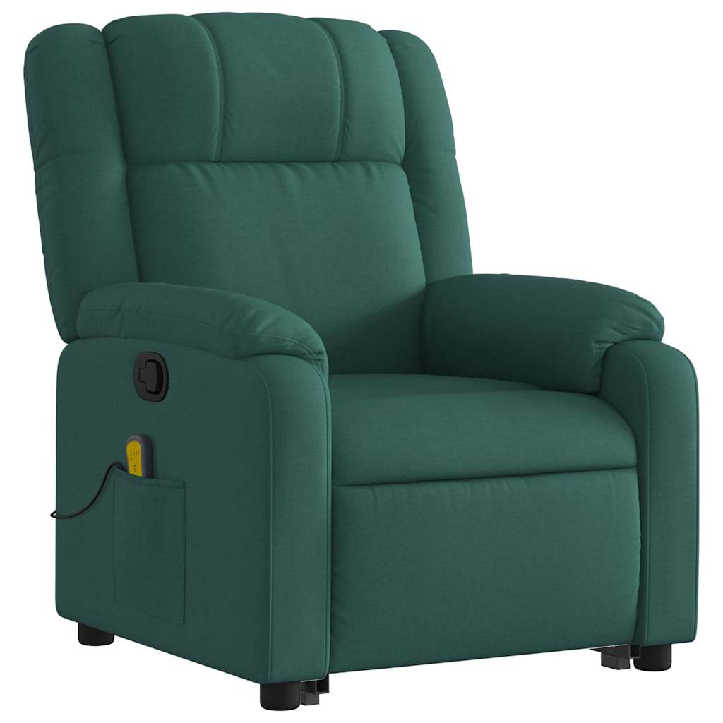 Fauteuil inclinable de massage Vert foncé Tissu - XIOS