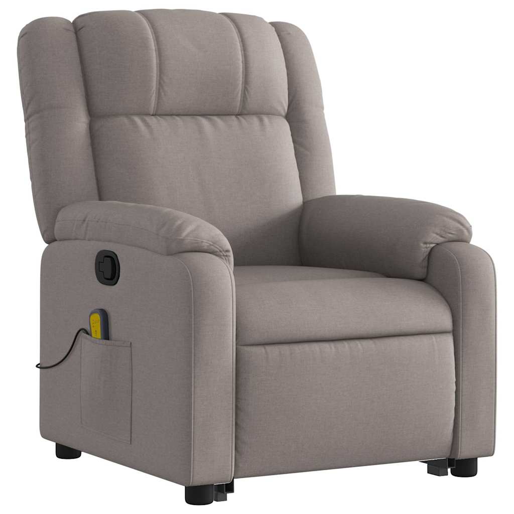 Fauteuil inclinable de massage Taupe Tissu - XIOS