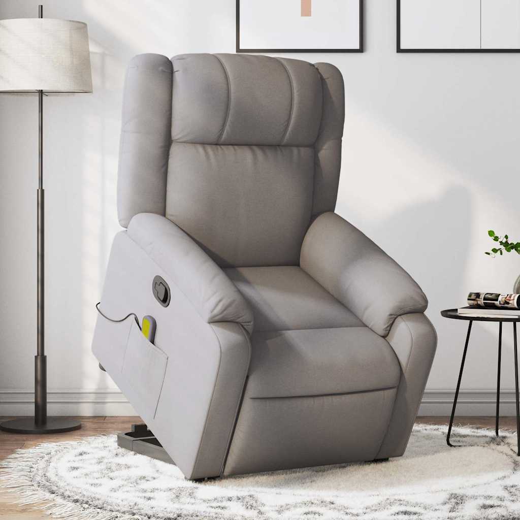 Fauteuil inclinable de massage Taupe Tissu - XIOS