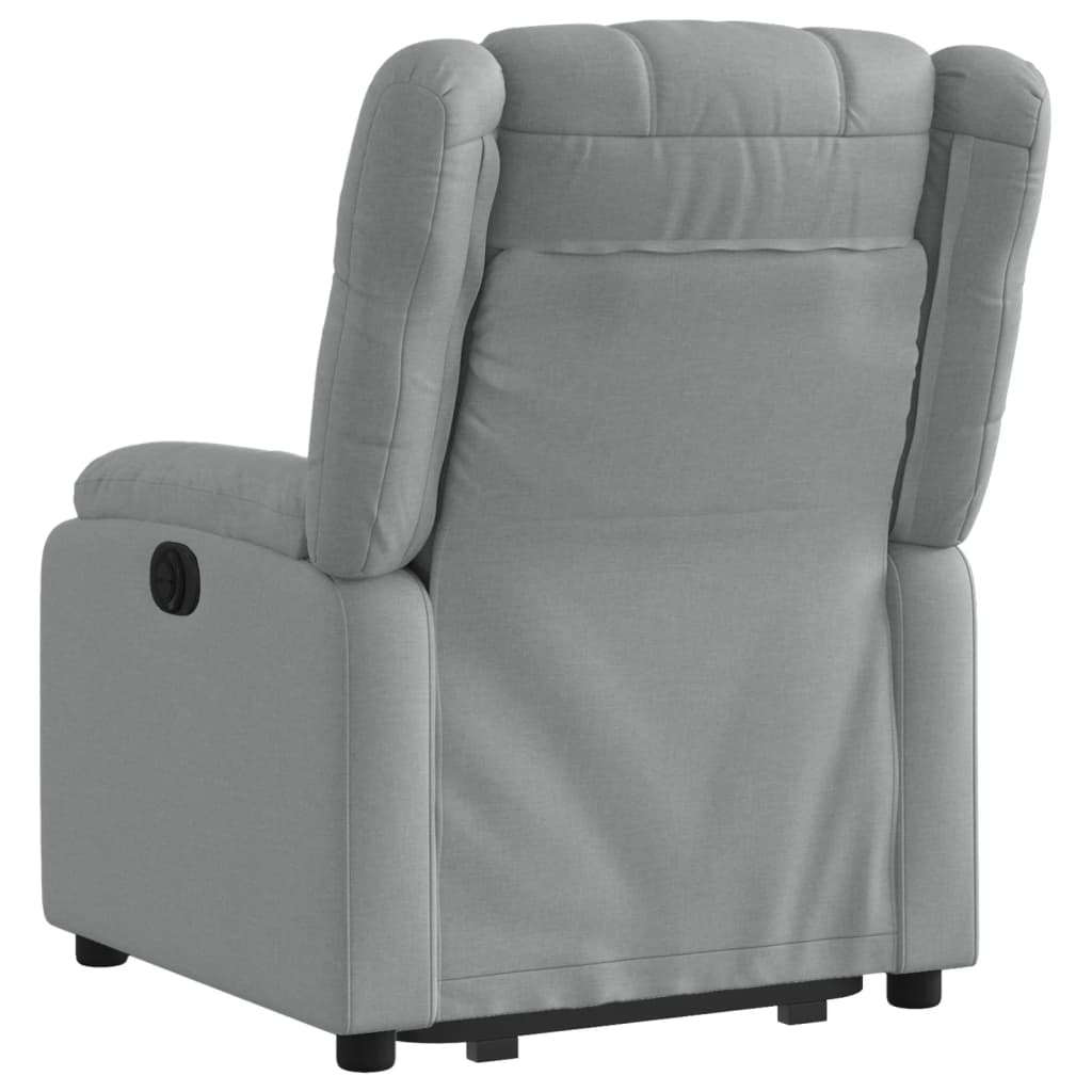Fauteuil inclinable électrique gris clair tissu - XIOS