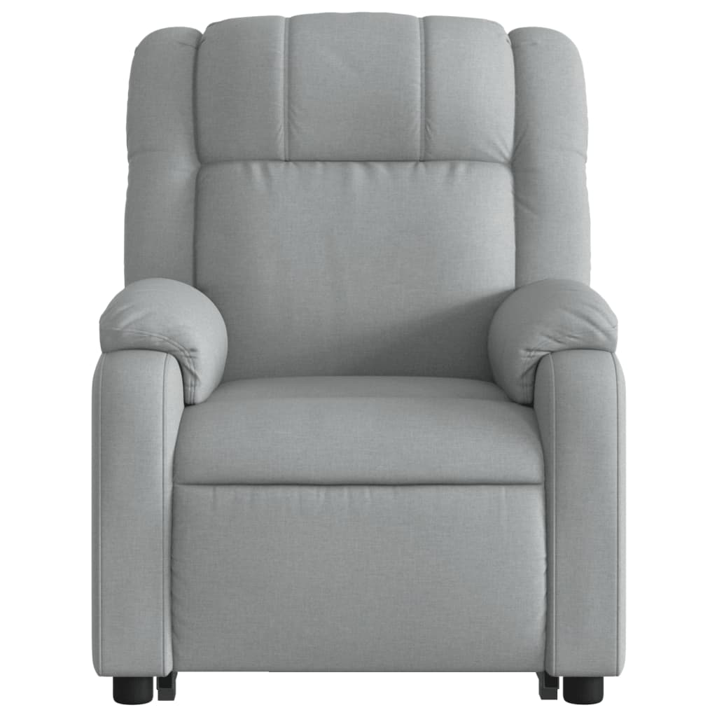 Fauteuil inclinable électrique gris clair tissu - XIOS