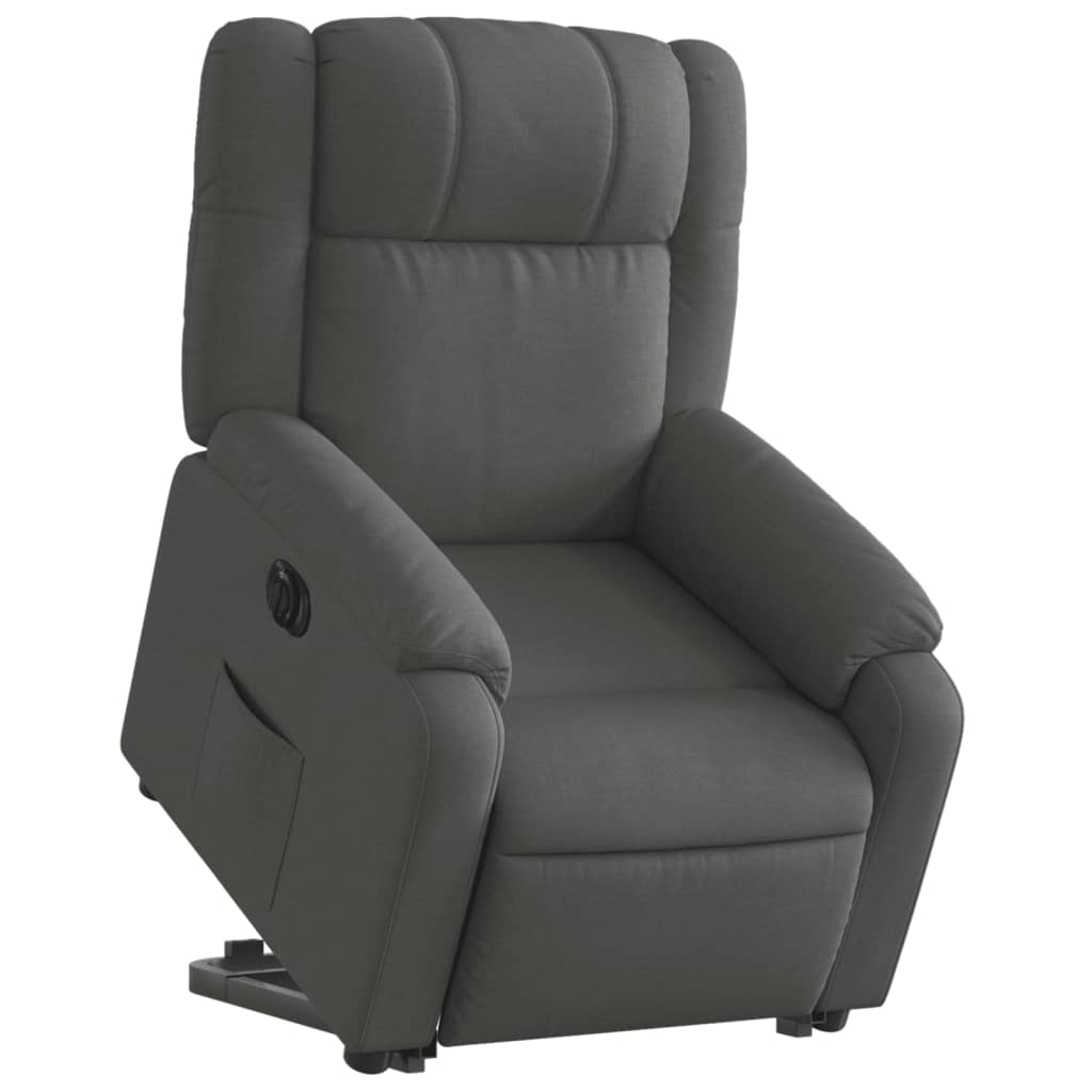Fauteuil inclinable électrique gris foncé tissu - XIOS