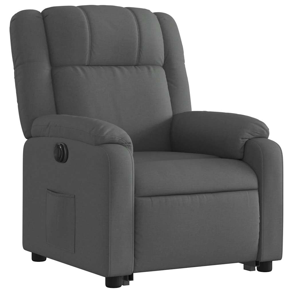 Fauteuil inclinable électrique gris foncé tissu - XIOS