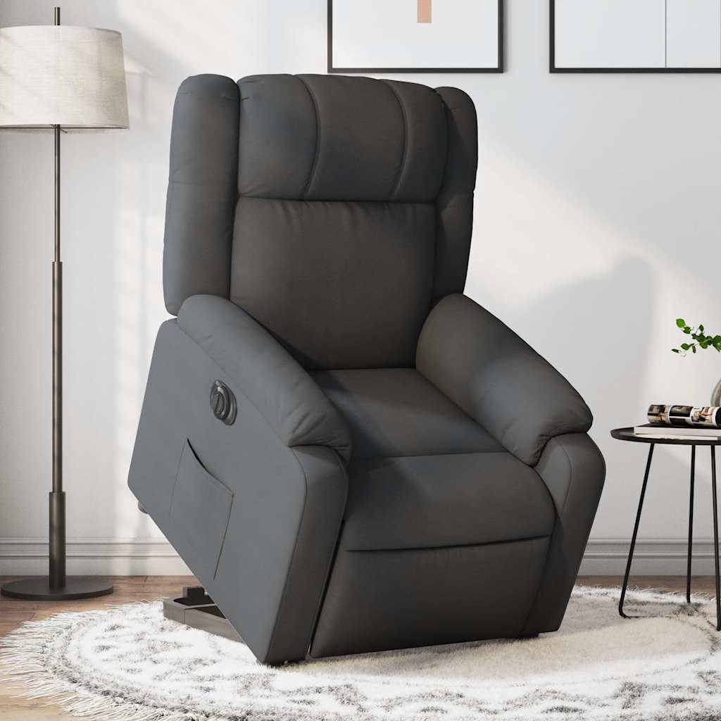 Fauteuil inclinable électrique gris foncé tissu - XIOS