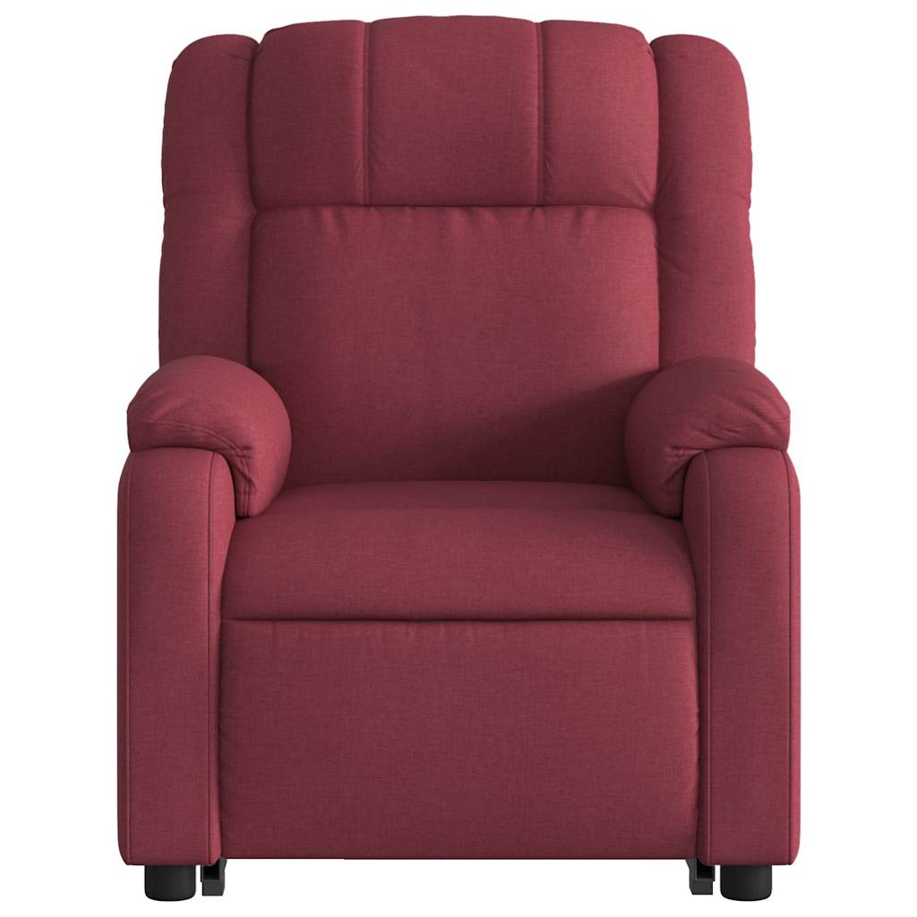Fauteuil inclinable électrique rouge bordeaux tissu - XIOS