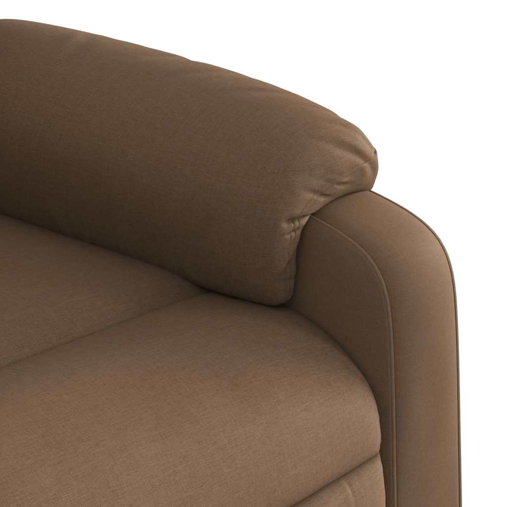 Fauteuil inclinable électrique marron tissu - XIOS