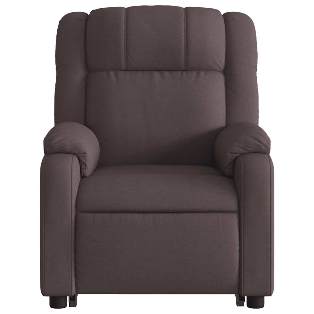 Fauteuil inclinable électrique marron foncé tissu - XIOS