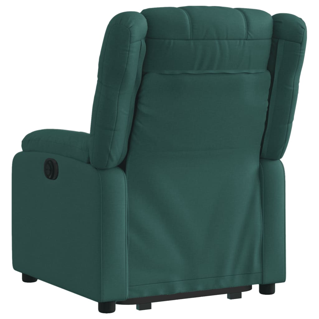 Fauteuil inclinable électrique vert foncé tissu - XIOS