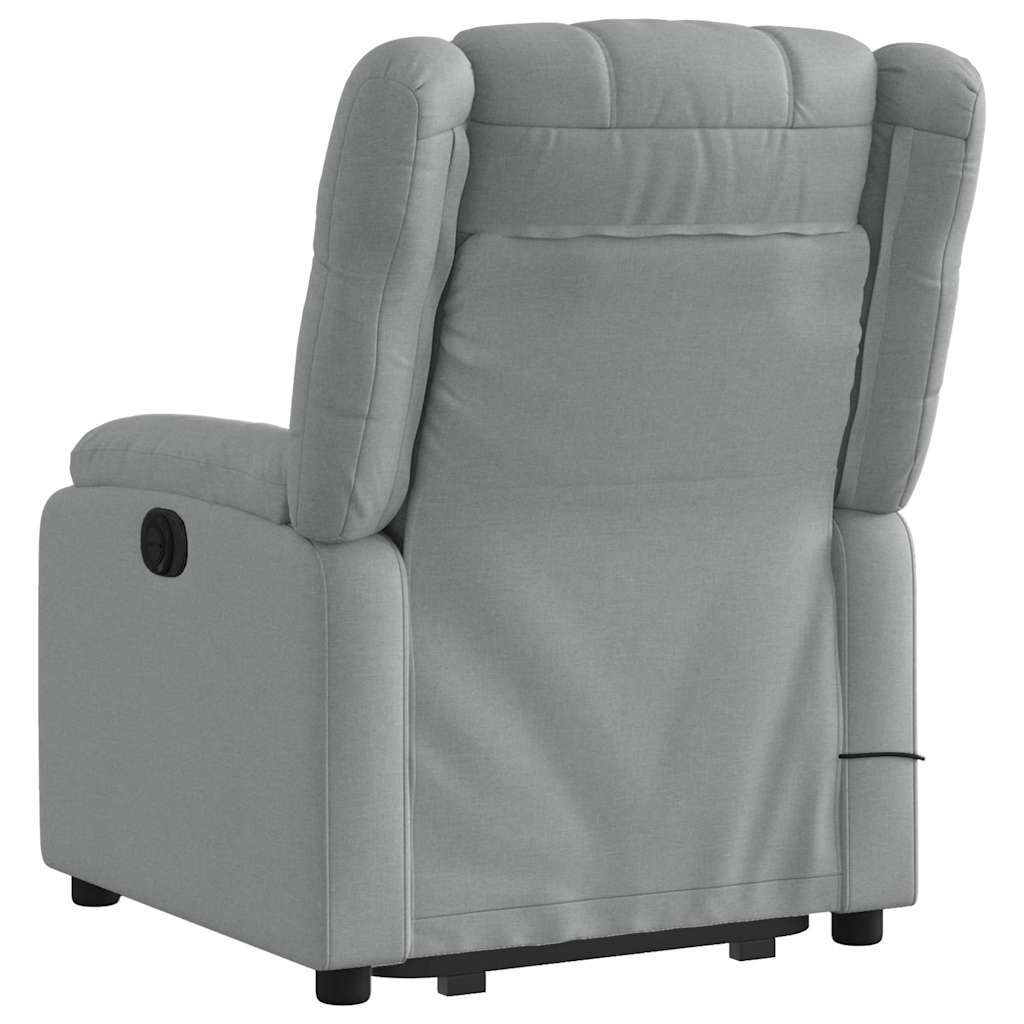 Fauteuil inclinable de massage électrique Gris clair Tissu - XIOS