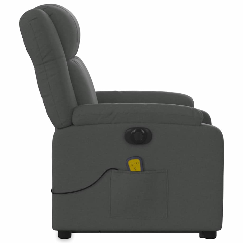 Fauteuil inclinable de massage électrique Gris foncé Tissu - XIOS
