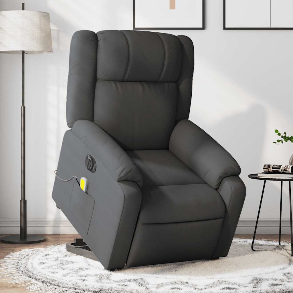 Fauteuil inclinable de massage électrique Gris foncé Tissu - XIOS
