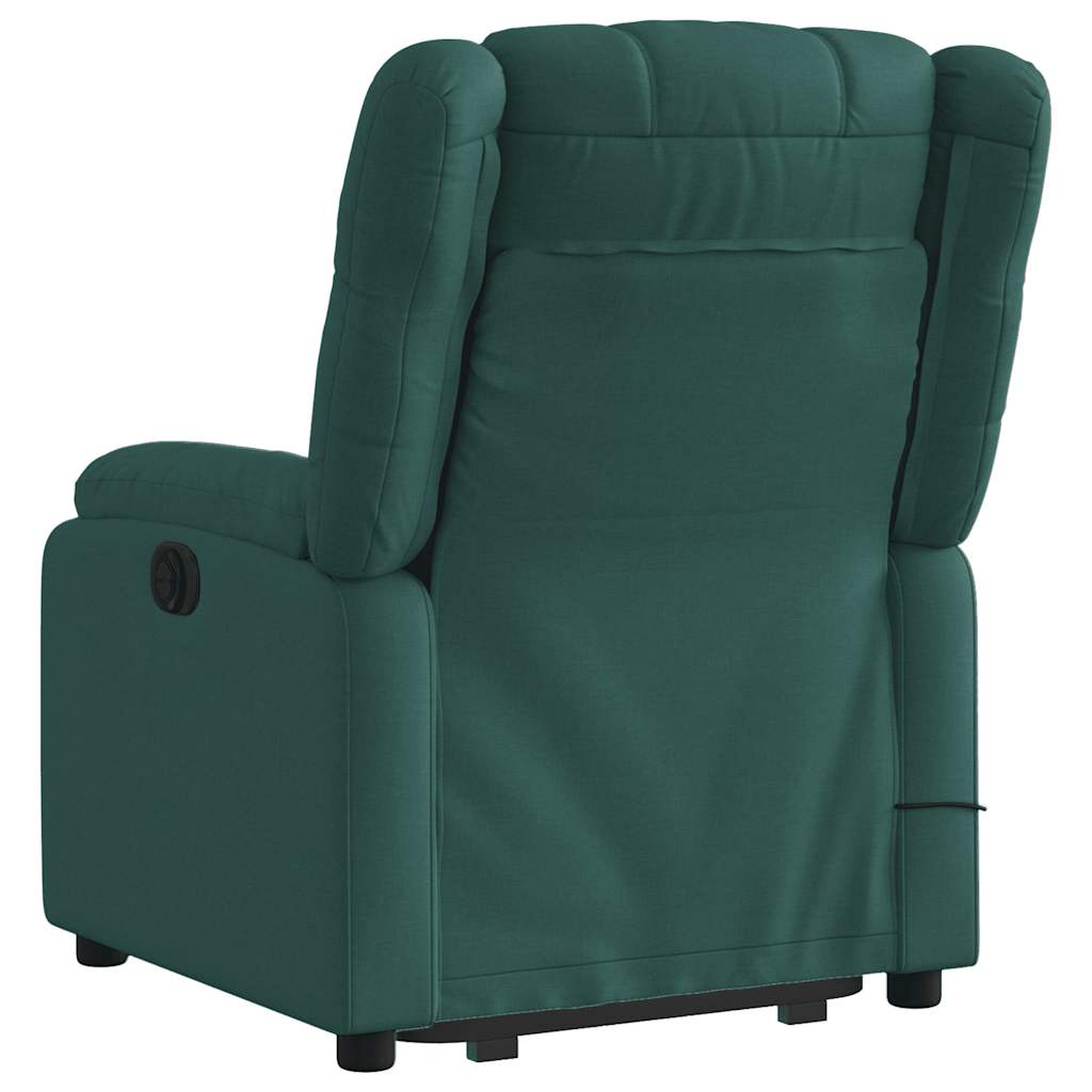 Fauteuil inclinable de massage électrique Vert foncé Tissu - XIOS