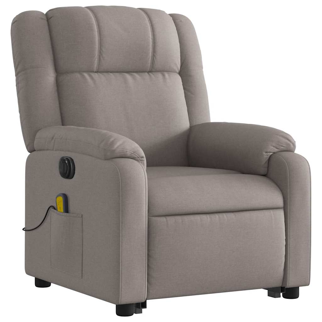 Fauteuil inclinable de massage électrique Taupe Tissu - XIOS