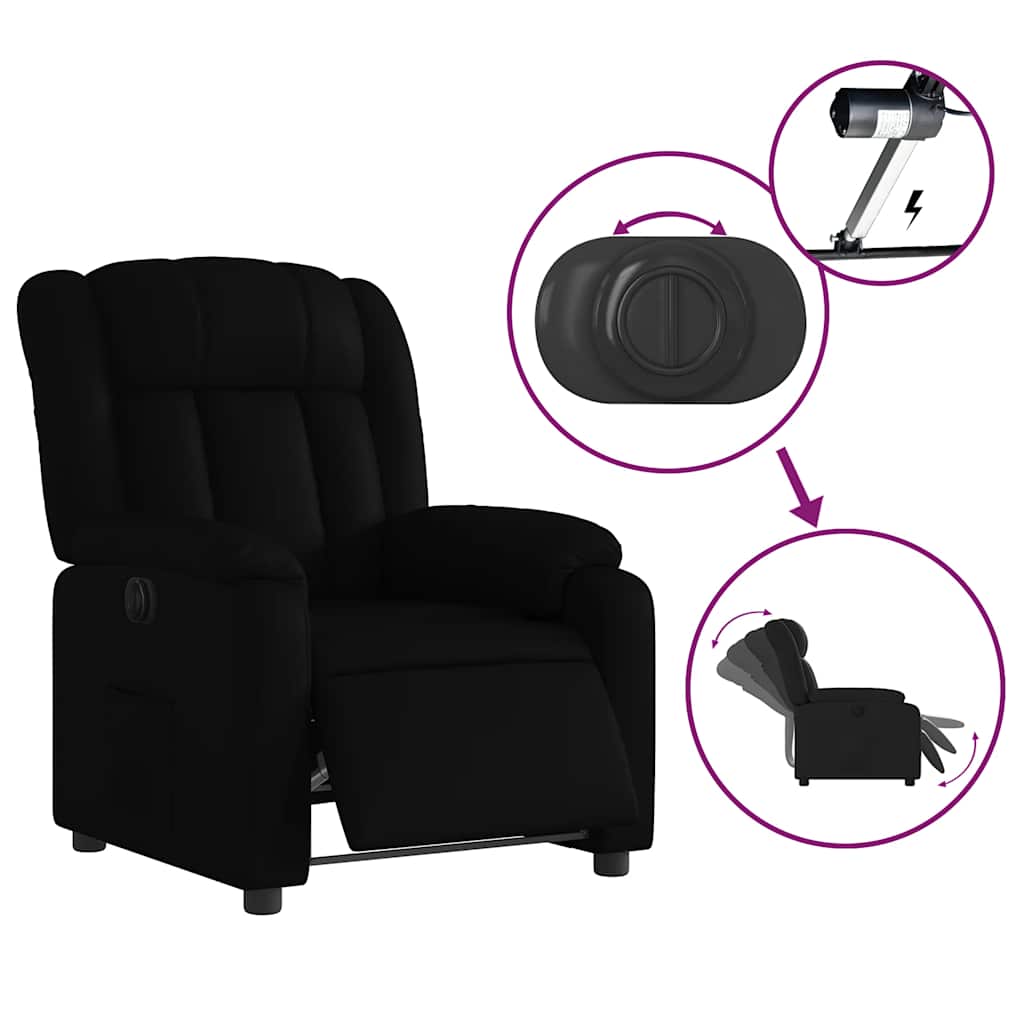 Fauteuil inclinable électrique Noir Similicuir - XIOS