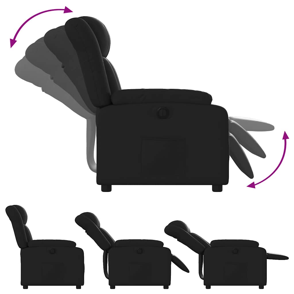 Fauteuil inclinable électrique Noir Similicuir - XIOS