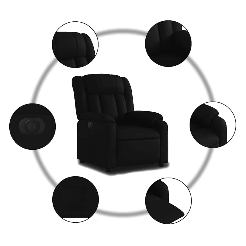 Fauteuil inclinable électrique Noir Similicuir - XIOS