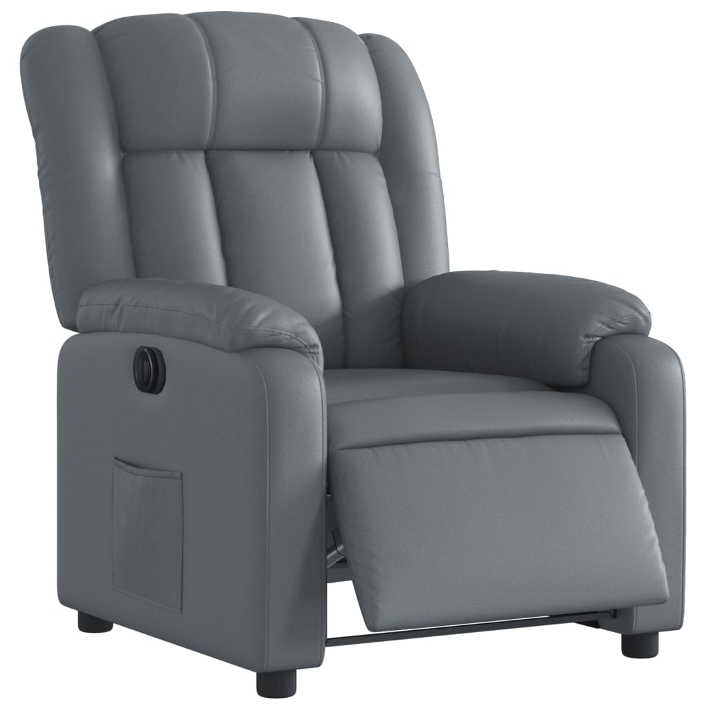 Fauteuil inclinable électrique Gris Similicuir - XIOS