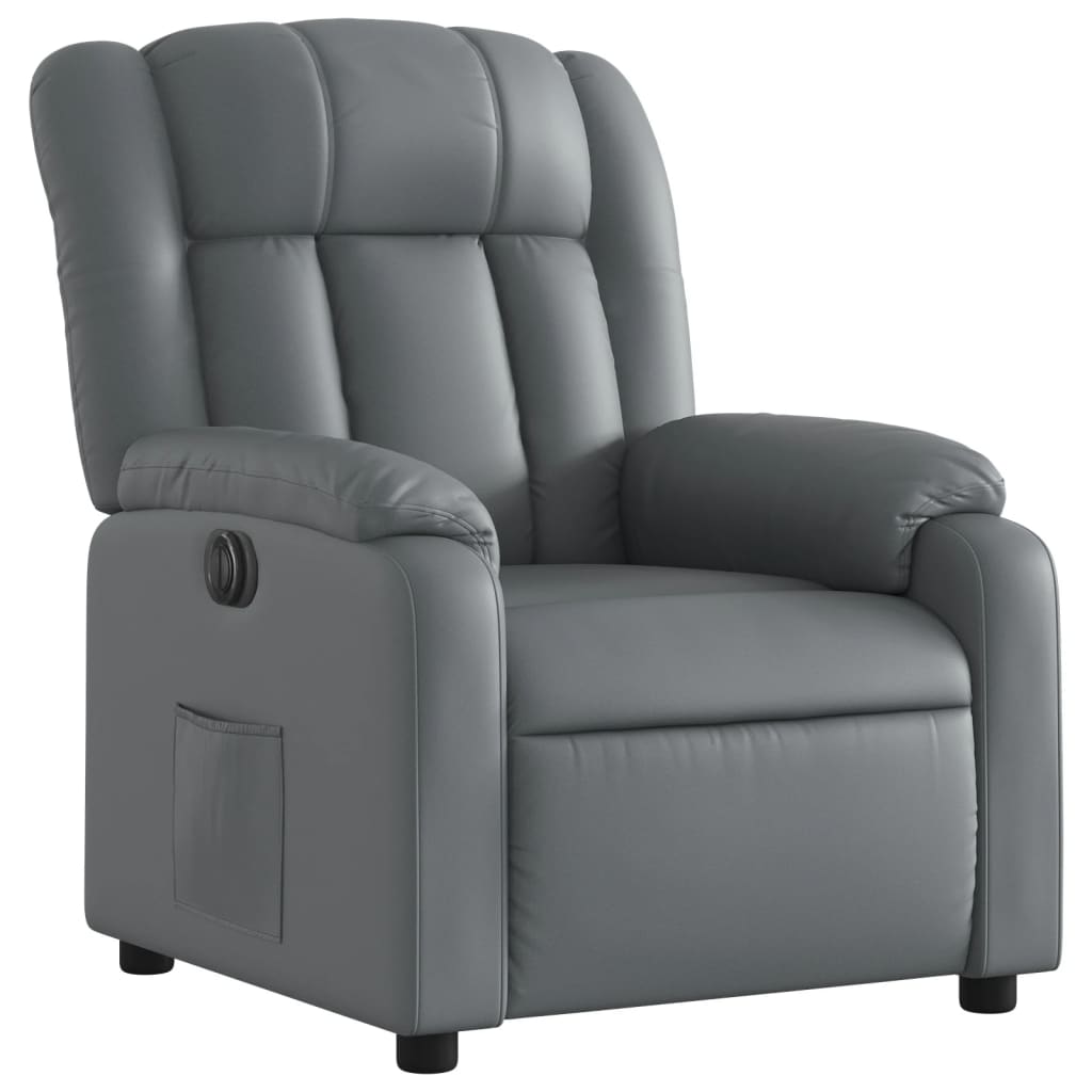 Fauteuil inclinable électrique Gris Similicuir - XIOS