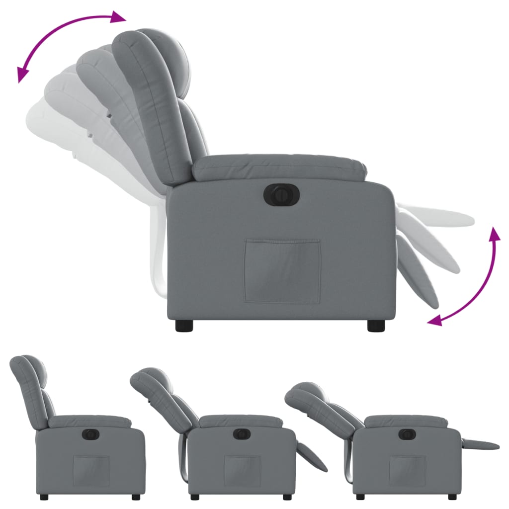 Fauteuil inclinable électrique Gris Similicuir - XIOS