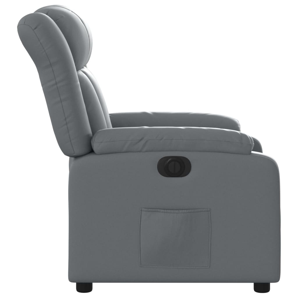 Fauteuil inclinable électrique Gris Similicuir